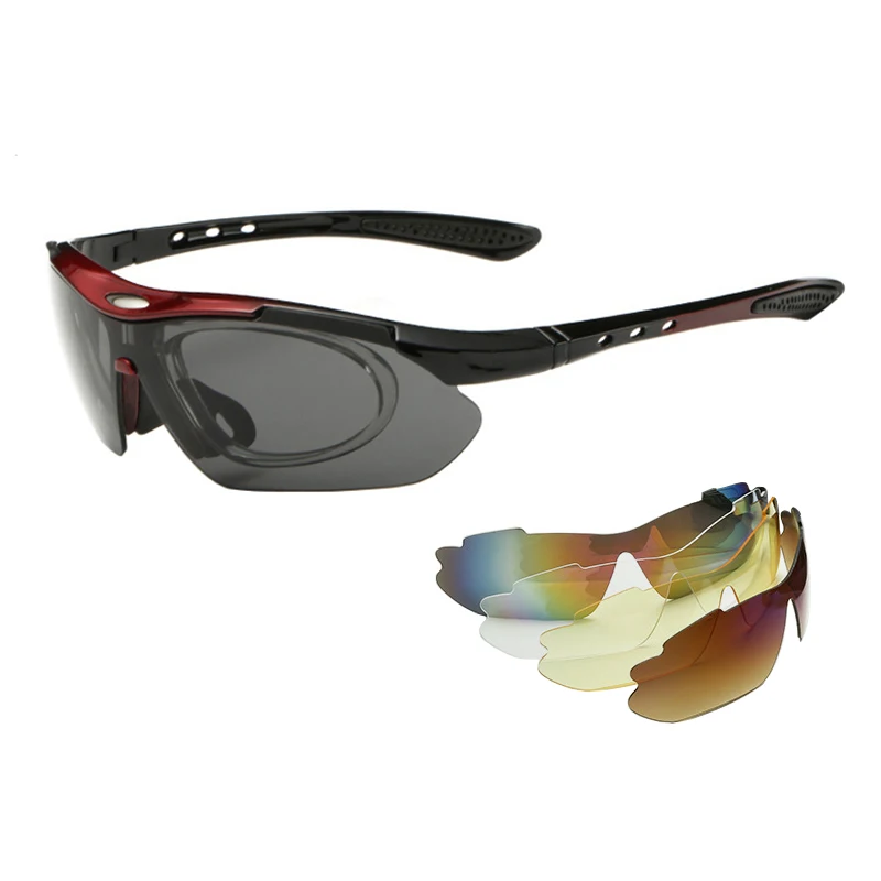5 линз велосипедные очки со съемной оправой для близорукости защита от