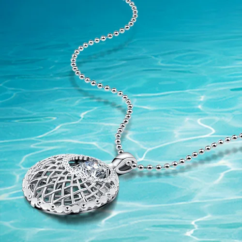 Модное ожерелье из стерлингового серебра 925 пробы для красивых девушек