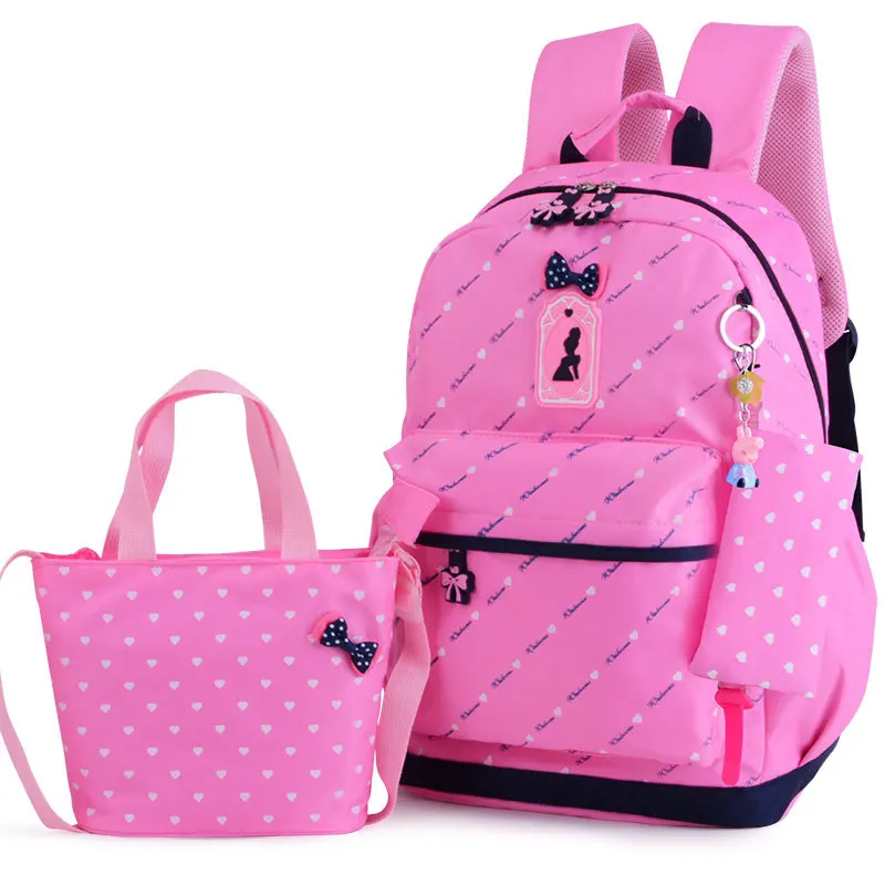 Детские школьные сумки, рюкзак с принтом для девочек-подростков, школьные рюкзаки, 3 шт./компл., Mochila, детский дорожный рюкзак, милая сумка на п...