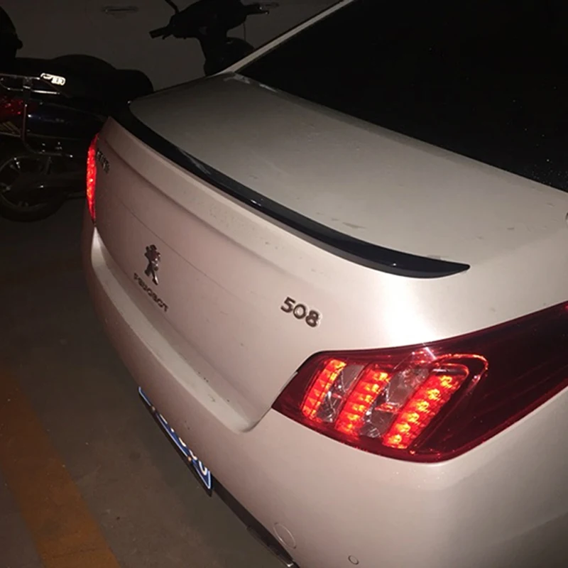 

For Peugeot 508 Spoiler High Quality ABS Material Car Rear Wing Primer Color Rear Spoiler For Peugeot 508 Spoiler 2011-2015