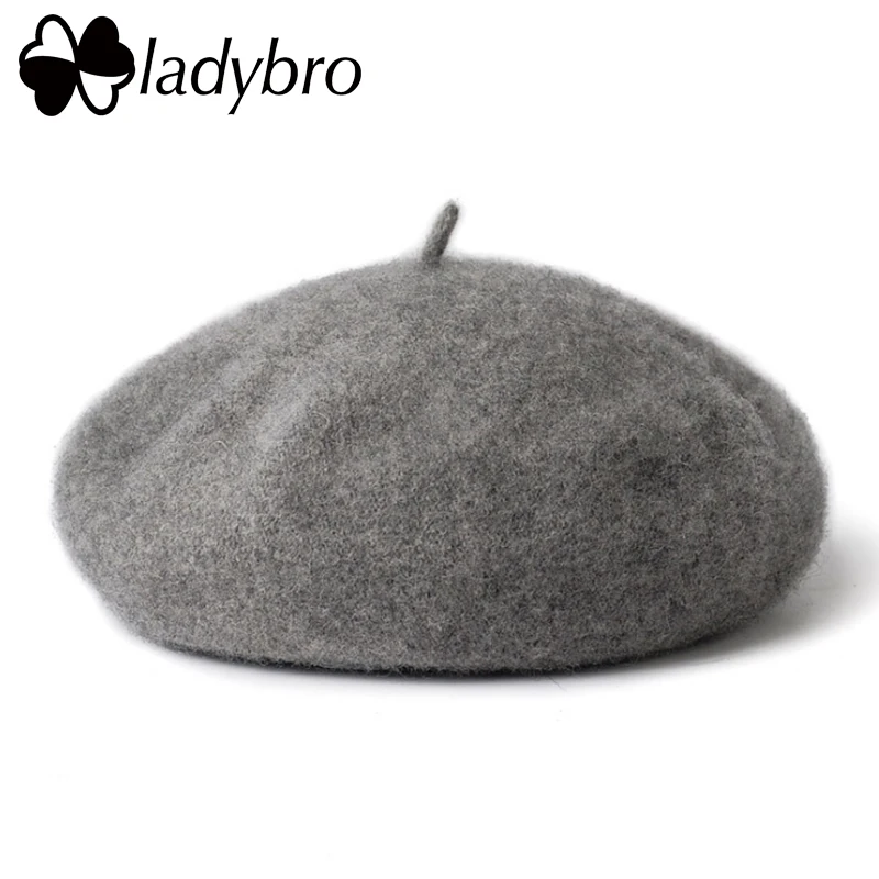Женский шерстяной берет Ladybro мягкая теплая кашемировая шапка в стиле художника