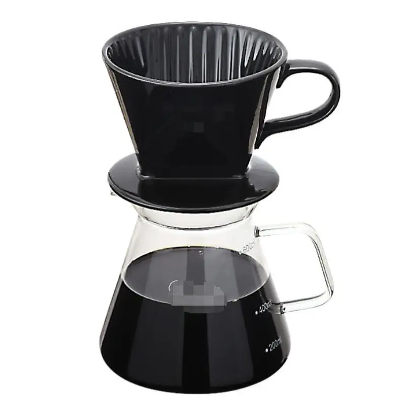 

Hot Selling Newest Hand Coffee Filter Cup Three-hole Ceramic Filter Drip Filter Cup Hand Coffee Set Paper Reusable Filters