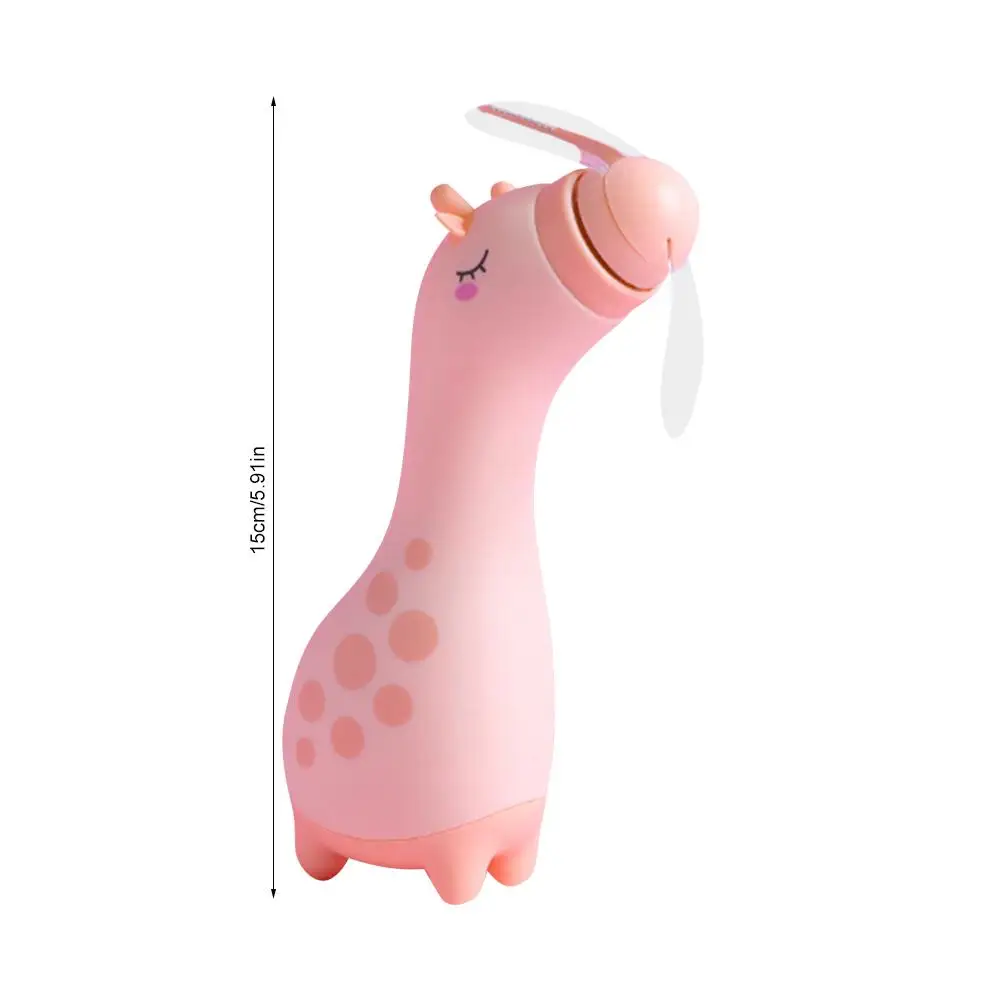 3 цвета Забавный Инновационный ручной мини вентилятор в виде жирафа со