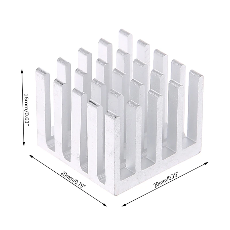 

5 Pcs/Set 20*20*16mm Aluminum Heatsink Block Computer Electronic Chip Cooling