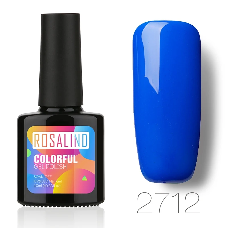 2712 ROSALIND гель 1 S 10 мл серый синий и кофейный цвета серия Гель лак для ногтей Полупостоянный Lucky UV Led блеск отмачиваемый гель лак - Цвет: 2712