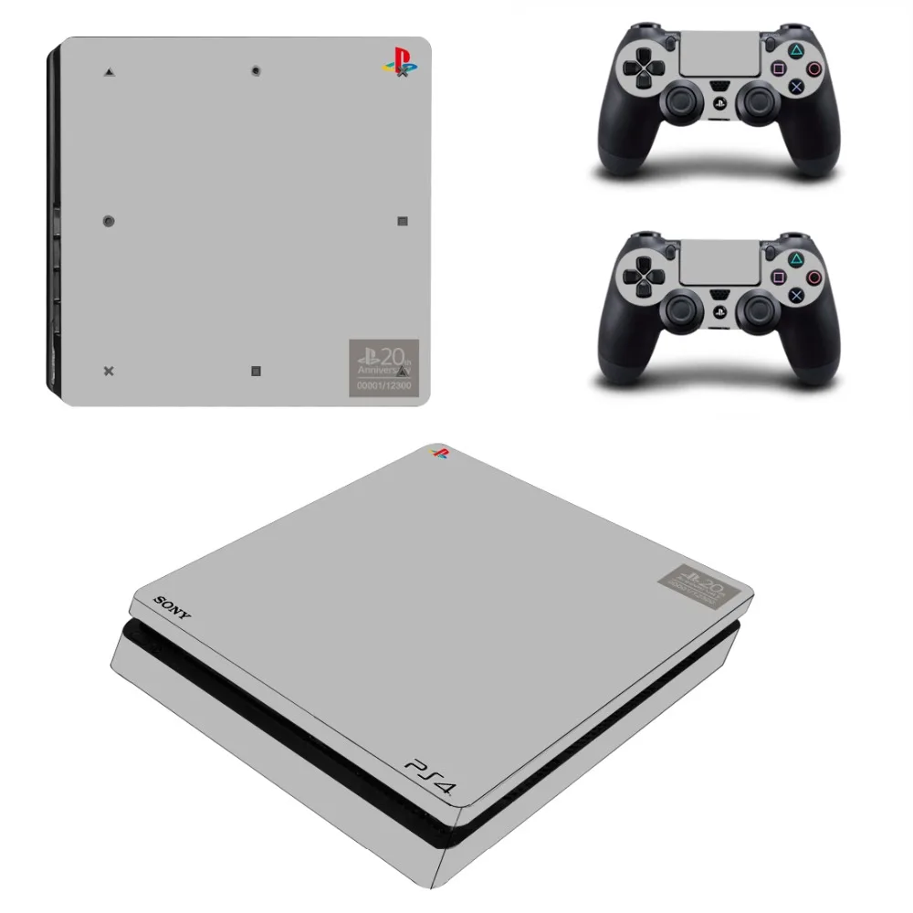 Наклейка PS4 Slim Skin для консоли Sony PlayStation 4 и контроллера чистый белый цвет наклейка