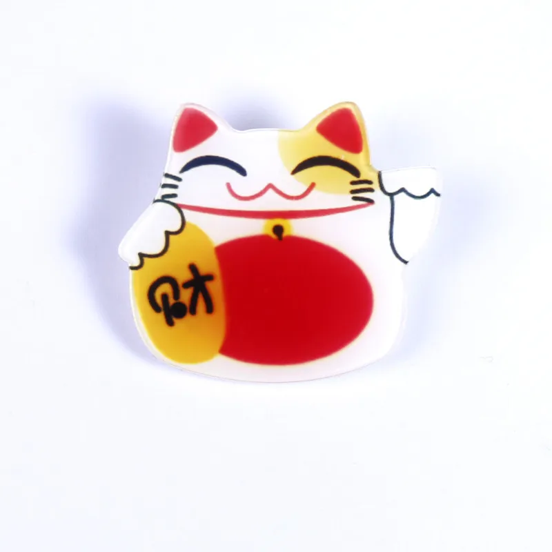 Y84 lucky cat значки на рюкзак новогодние значки Симпатичные значки мультяшная булавка для украшения одежды детский подарок Акриловые броши