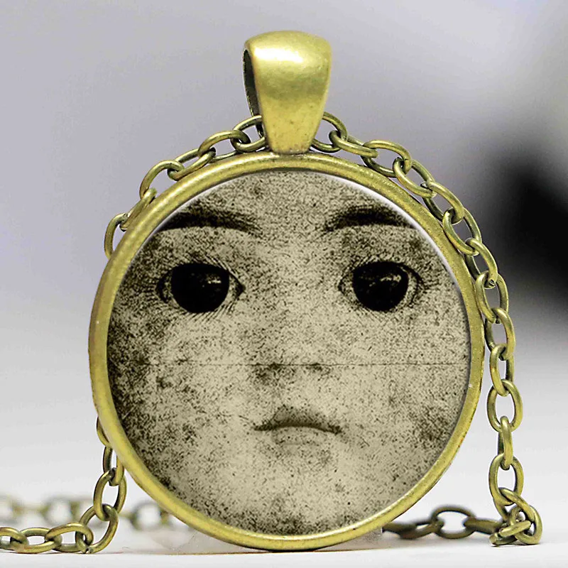 Винтажное ожерелье на Хэллоуин для младенцев с узором кулон в виде стеклянного