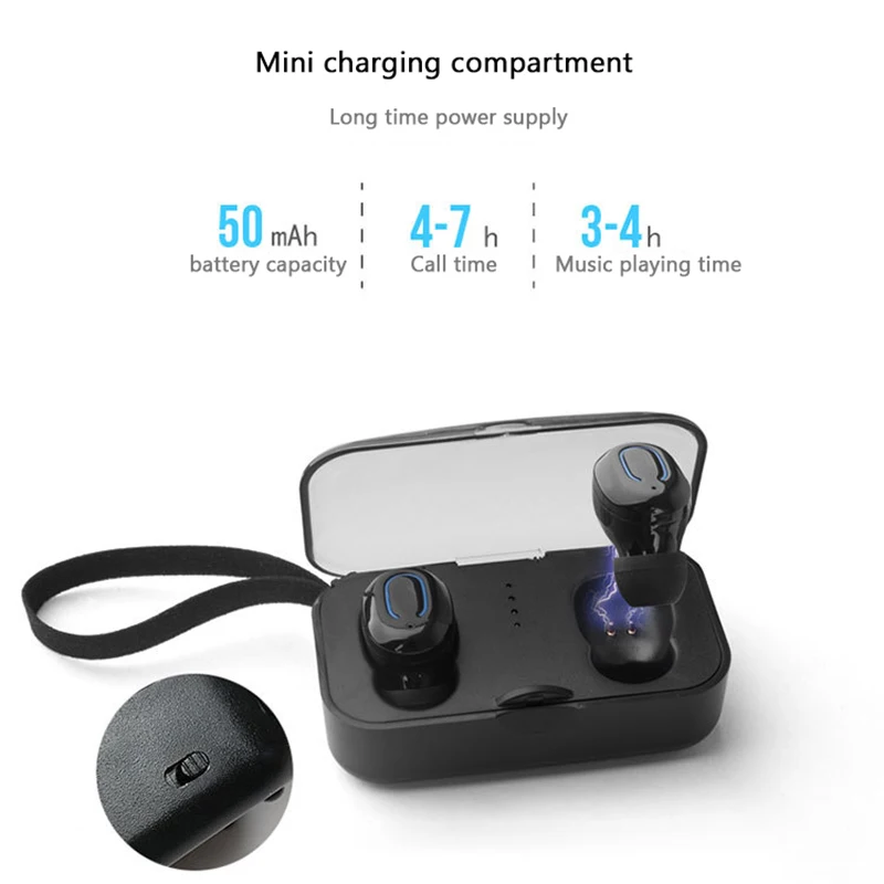 Наушники-вкладыши TWS Bluetooth наушники True Беспроводной с Зарядное устройство