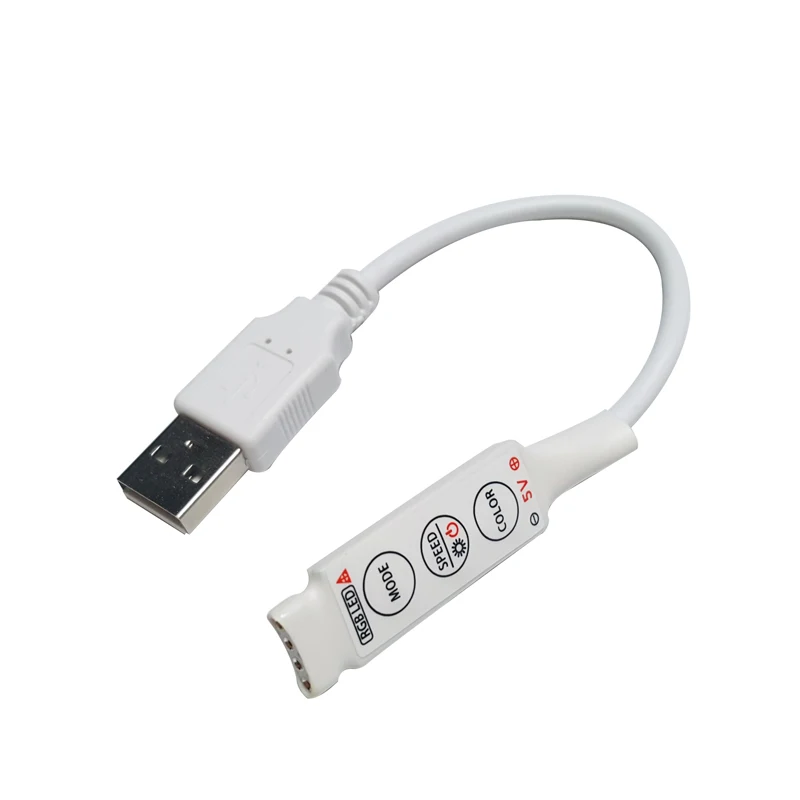 DC 5V USB LED RGB контроллер мини 3Key 3 клавишный 4Pin пульт дистанционного управления