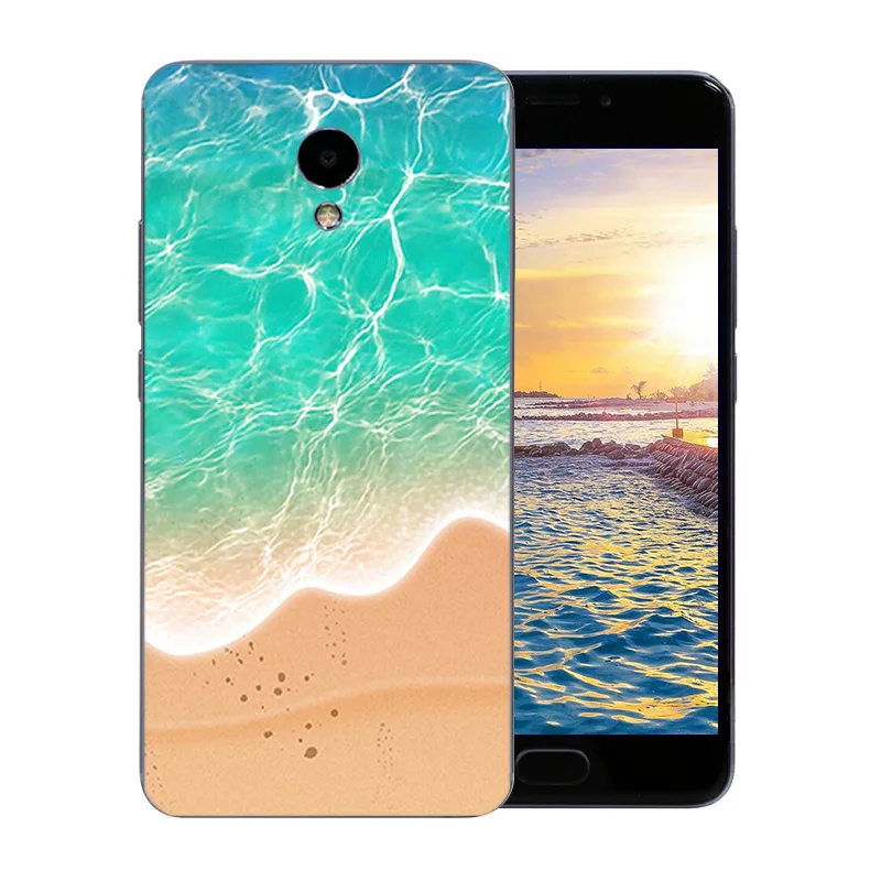 Мягкий ТПУ чехол для телефона Meizu M5 Note 5 дюймов роскошный тонкий с пейзажным