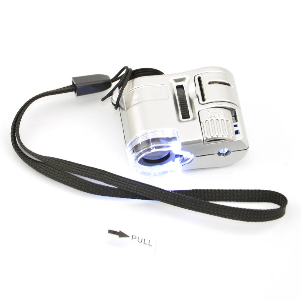 Лупа для микроскопа со светодиодной подсветкой 63X объектив телефона с чехлом iPhone