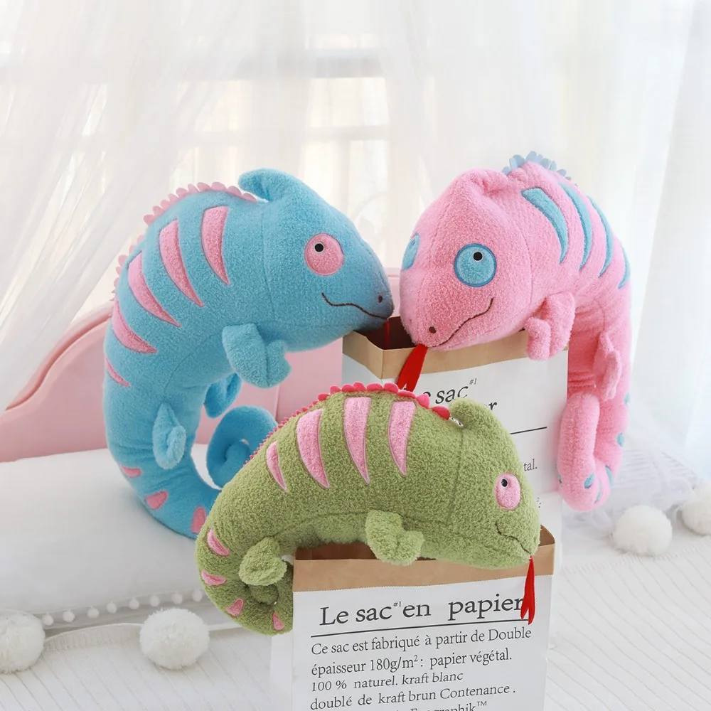 Красочные ящерица плюшевые игрушки рептилий животных кукла творческий Plushie
