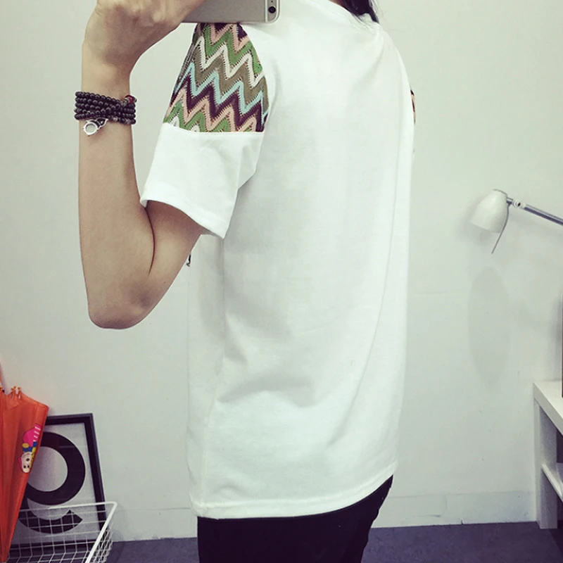 Корейская хлопковая футболка для кормящих мам Одежда беременных одежда