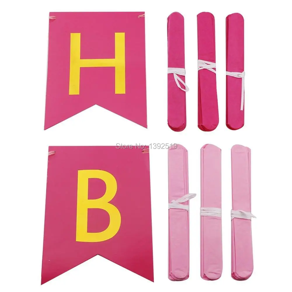 Бесплатная доставка набор розовых и золотых украшений знаменитые буквы баннер