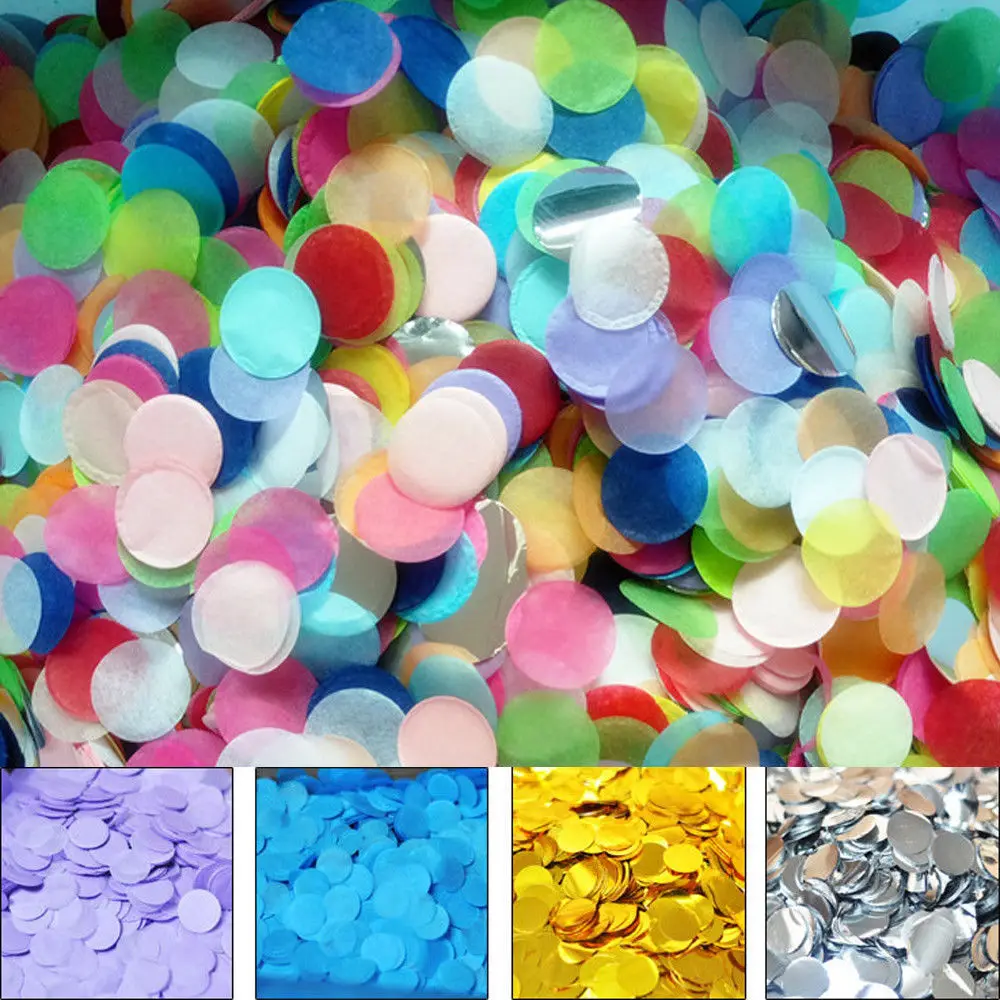 3000 шт яркие цвета круглые конфетти из папиросной бумаги разбрызгиватели для