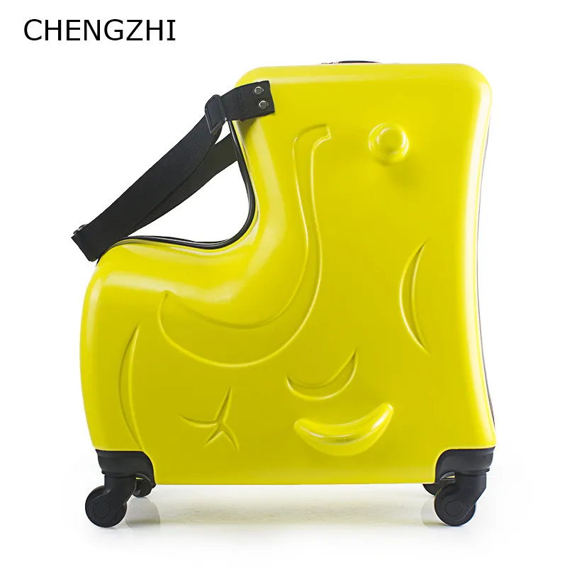 CHENGZHI 20&quot24&quotInch Slide Suitcase Wheels High Quality Children Rolling Luggage Spinner kids travel Bags Can sit | Багаж и сумки