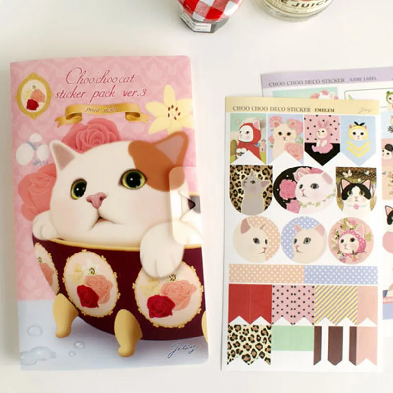 8 Простыни Детские/lot корейский Jetoy розовый Kawaii милые котята кошка украшения