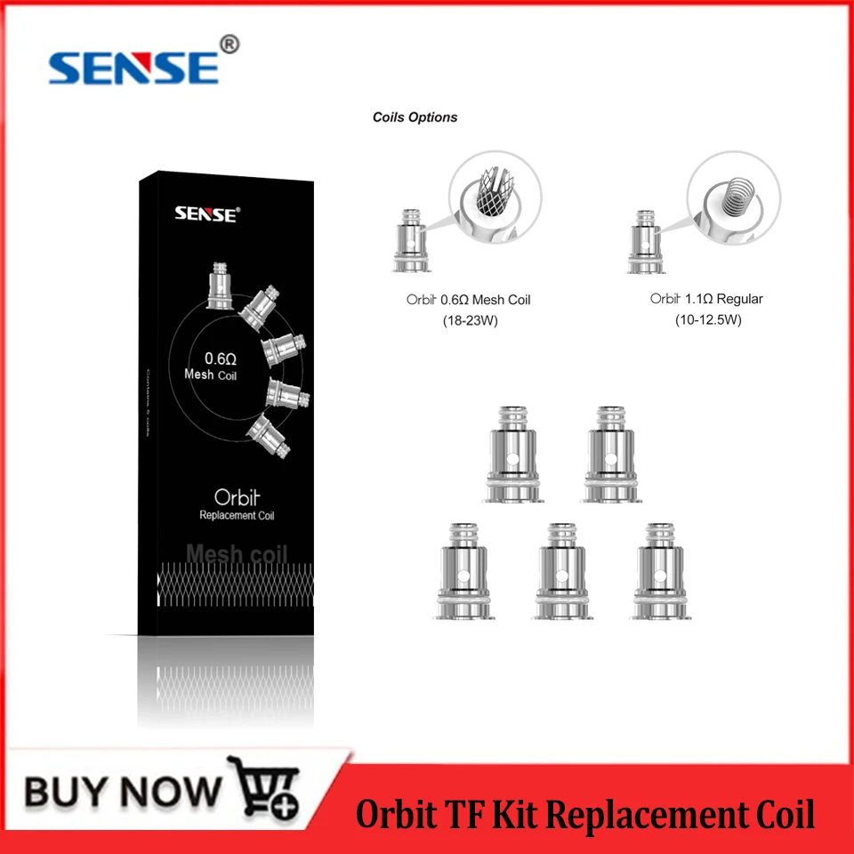 5 шт./10 шт. сменные катушки Sense Orbit TF Mesh/Обычная Катушка 0 6 Ом/1 1 Ом DL & MTL катушка для