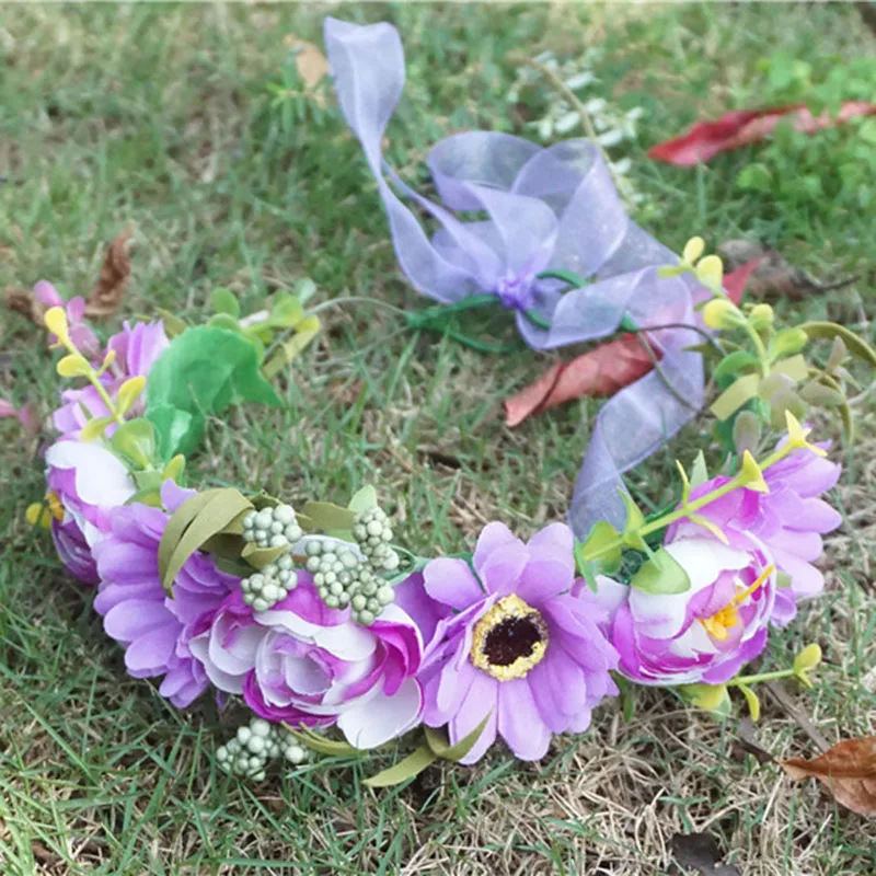 Новинка 2020 женские головные уборы принцессы цветочный венок для девочек Женский