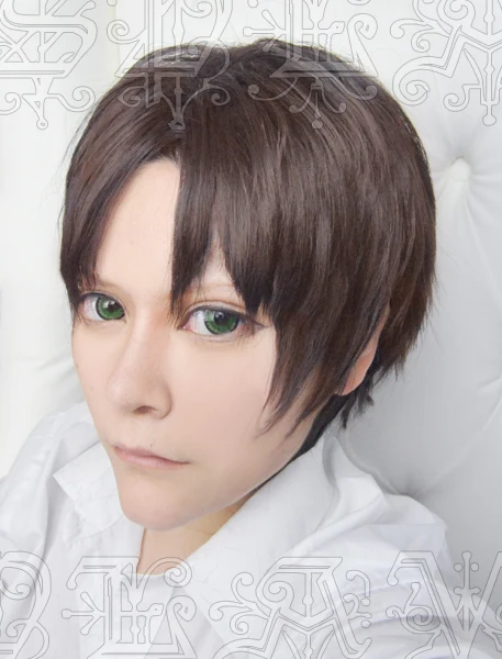 Аниме Attack On Titan Eren Jaeger Косплей Парики Темно-коричневые мужские Короткие слоистые термостойкие синтетические волосы парик+ парик Кепка
