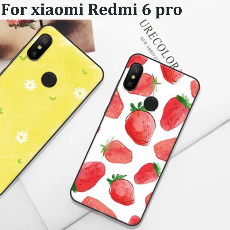 2 шт. чехол для xiaomi Redmi 6pro мягкие чехлы 6 pro Ретро с мультипликационным принтом Redmi6