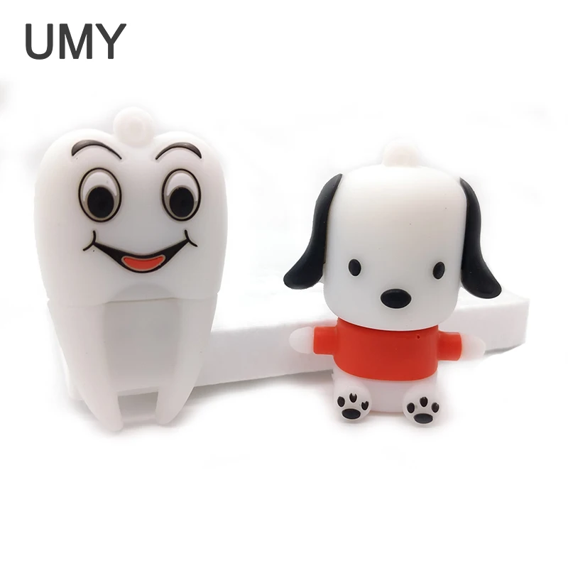 Мультяшный usb флеш накопитель для собак и зубов милый карта памяти 16 ГБ 8 4 Гб 32