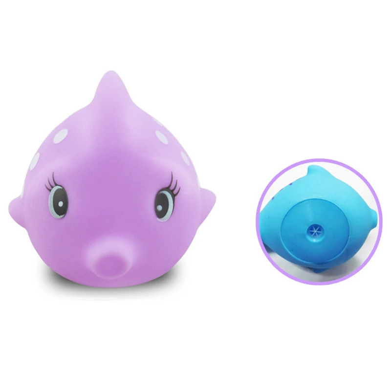 6 Pcs/set Cute Fish Bath Toy Soft PVC Animals Squeeze Sound Squeaky Safe Bathroom Water Toys for Baby Kids | Игрушки и хобби