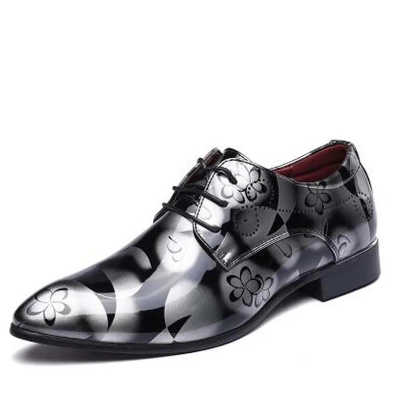 Мужская повседневная обувь из натуральной кожи на плоской подошве для вечеринки