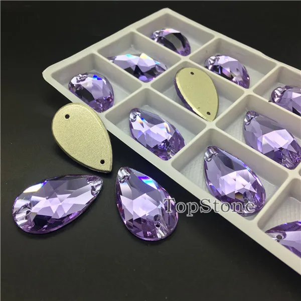 violet TopStone 3230, все цвета, K9, стекло, кристалл, капля, пришивной камень, плоская задняя сторона, каплевидное шитье, кристалл, платье, изготовление одежды - Цвет: violet
