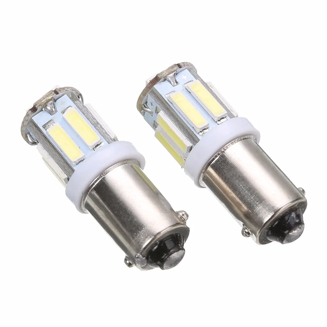 

2pcs 1156 BA9S 7020 10LED 6000K High Power Auto Car Side Turn Signal Light Bulb White 12V For Turn Signal Light Side Light