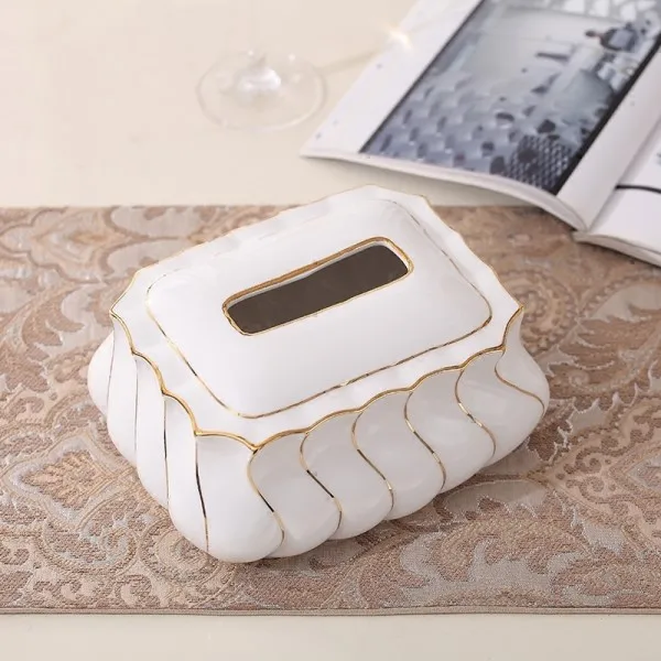 Tissue box Набор посуды из костяного фарфора, набор посуды для кофе, коробка для салфеток, пепельница, кофейная чашка, набор посуды - Цвет: Tissue box