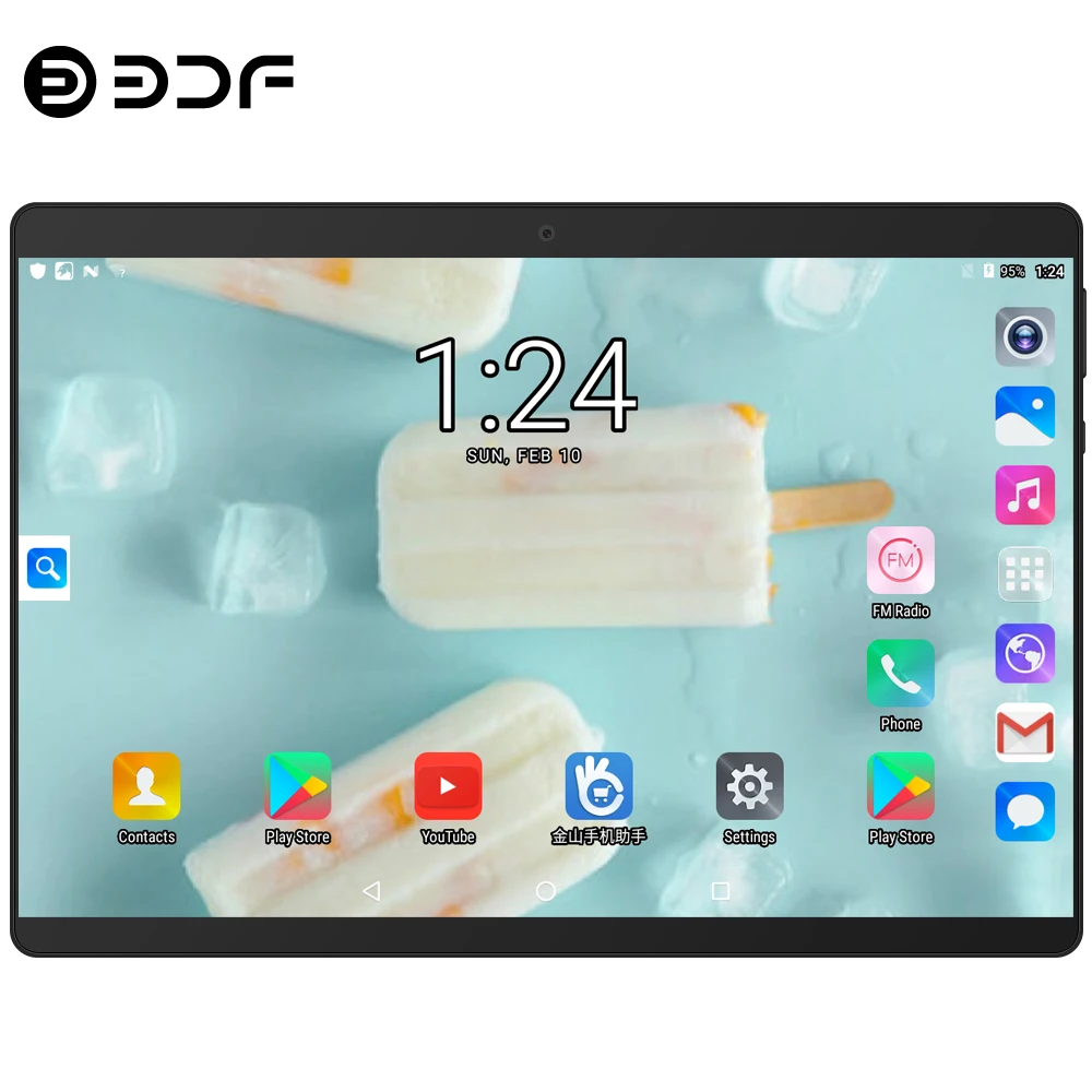 BDF Android OS 8,1 10 дюймов планшетный ПК Octa Core 4 Гб Оперативная память 64 Гб Встроенная память 3g 4 аппарат не привязан к оператору сотовой связи планшет 5.0MP Камера Wi-Fi, 5000 мА/ч, 1280*800 ips Планшеты