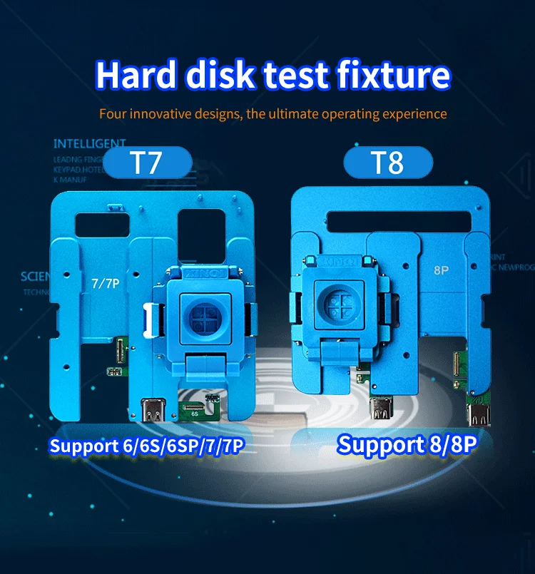 JC T7 T8 NAND испытательный модуль NAND Тест вспышки для iPhone 6S 6SP 7 7P 8 8P NAND ремонт логической платы
