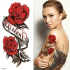 Наклейки на тело для тату, розы, пионы, цветы лотоса, тату для женщин, временная тату-наклейка, тату для девушек, искусственные воды