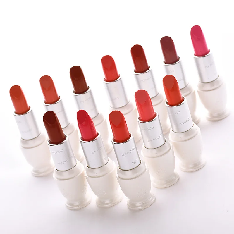 BY NANDA Brand *No.608* Moisture Lipstick Lip Gloss Women Girl Waterproof Lasting 12 Color Flower Mask Balm Beauty Makeup |