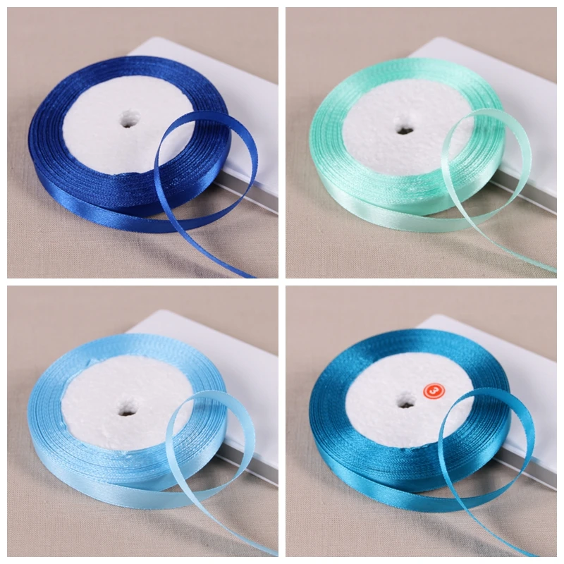 25 ярдов/рулон шелковые атласные ленты с одинарным лицом свадебное украшение золотые серебряные белые