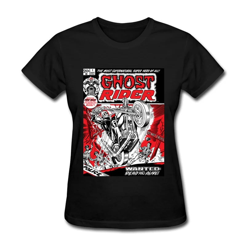 Футболка Vintager Ghost Rider летняя футболка для мотоциклистов с круглым вырезом