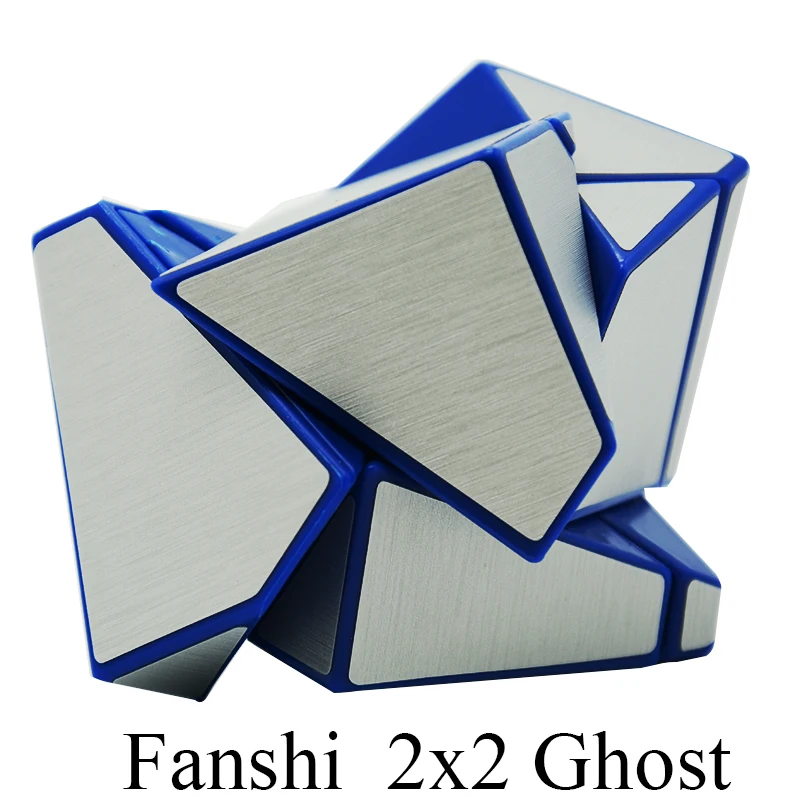 Fangshi Lim 2x2 Ghost Guimo Cube синяя основа с серебряной наклейкой скоростной Куб Головоломка Развивающие игрушки Gh-ost-Cube
