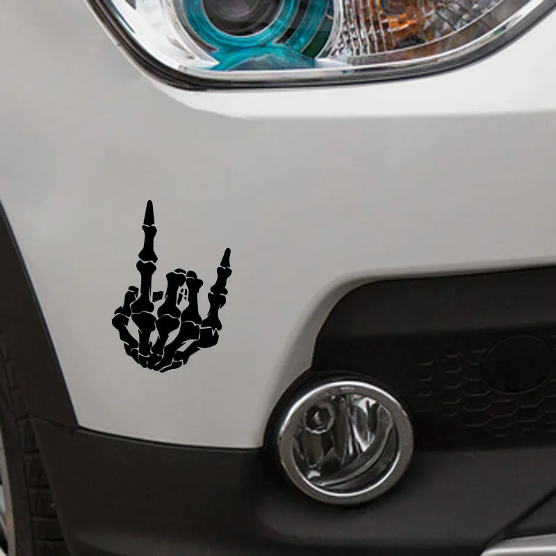 

Sticker Decal Bird Skull Finger Fresher Graphic Car Hood Sticker Vinyl Decoration TD326