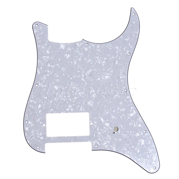 10 шт. белый жемчуг один хамбакер 3 слоя 11 отверстий для замены Strat|3 ply|white pearl