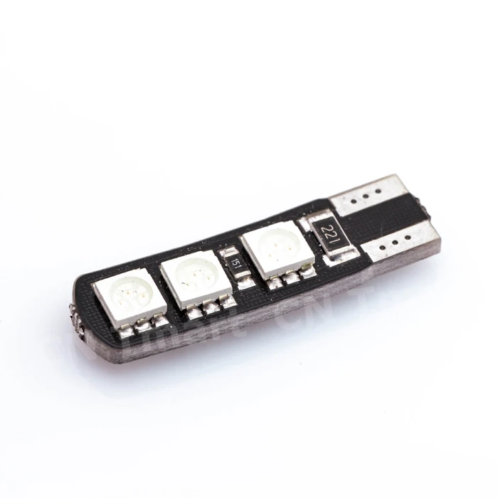 Оптовая продажа 50 шт./лот Авто светодио дный T10 6smd 5050 w5w canbus света автомобиля лампы