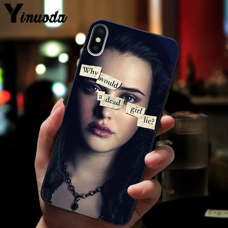 11pro MAX 13 причины почему умный чехол черный мягкий для телефона iPhone 5 5Sx 6 7 7plus 8 8Plus X XS