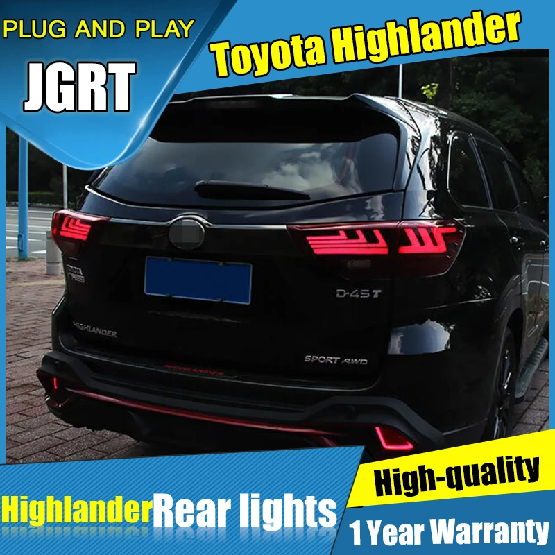 Динамический сигнал поворота задние фонари для Toyota Highlande задние фонари светодиодный DRL ходовые огни задняя парковочная сигнальная лампочка