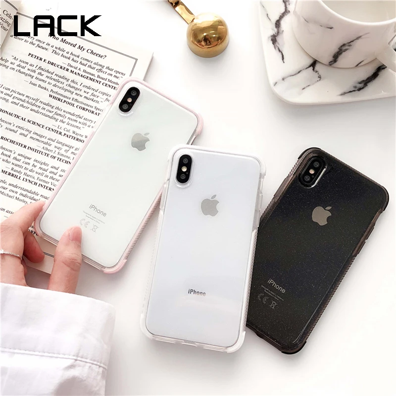 Модный Блестящий Прозрачный мягкий чехол из ТПУ для iPhone XS Max X XR 6 6S 7 8 Plus яркий