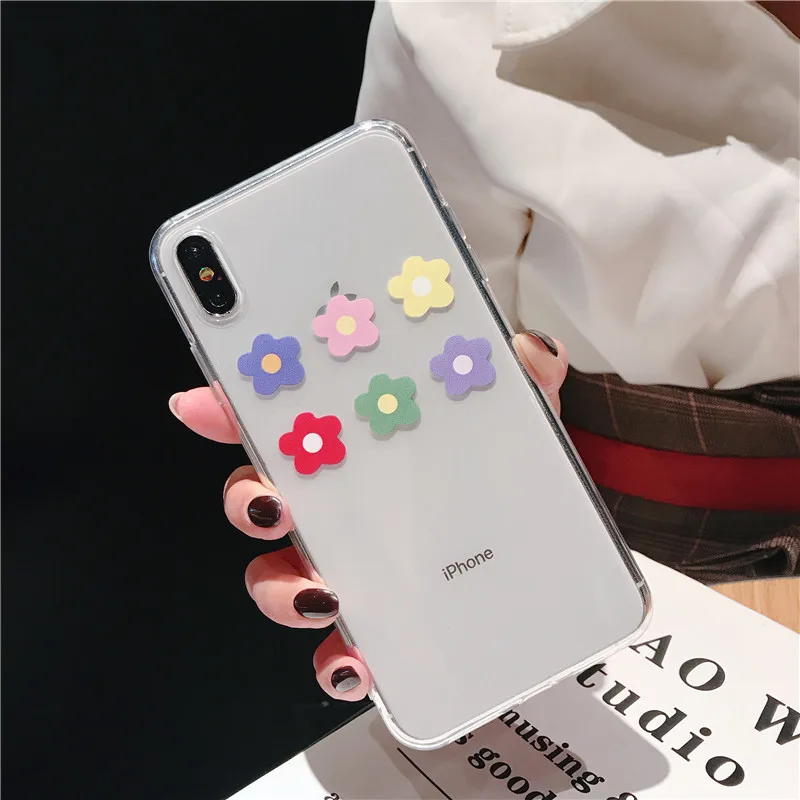 Чехол ярких цветов для iPhone X XR XS Max с рисунком подсолнуха 6 6s мягкие матовые Мягкие