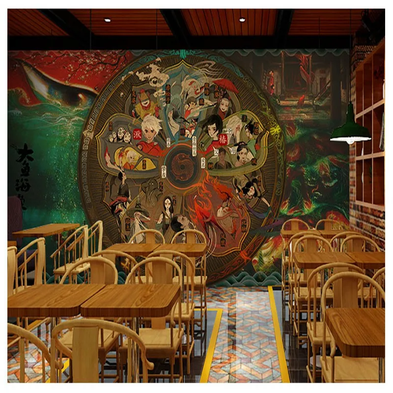 Фото обои ретро ностальгические японские морепродукты Ресторан Суши дом панель