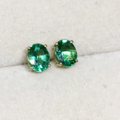 emerald earrings one Большие серьги с натуральным сапфиром Для Женщин, вечерние Обручальные кольца/подарок, синее кольцо, хорошее ювелирное изделие, подарок на День святого Валентина для девушек - Цвет камня: emerald earrings one