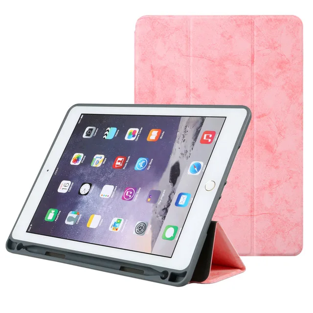 Розовый Чехол для iPad Air 3 10,5 A2123 A2152 из искусственной кожи с держателем карандашей противоударный умный чехол для iPad Pro 10,5 Funda+ пленка - Цвет: Розовый