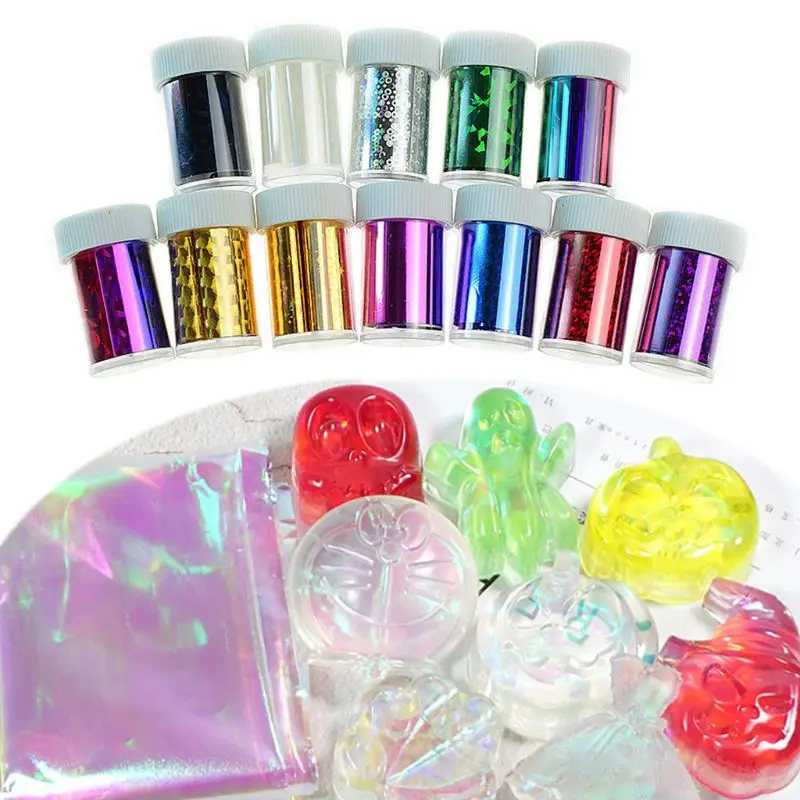 12 бутылок/набор звездная бумага сделай сам маникюрный блеск Блестящие модные